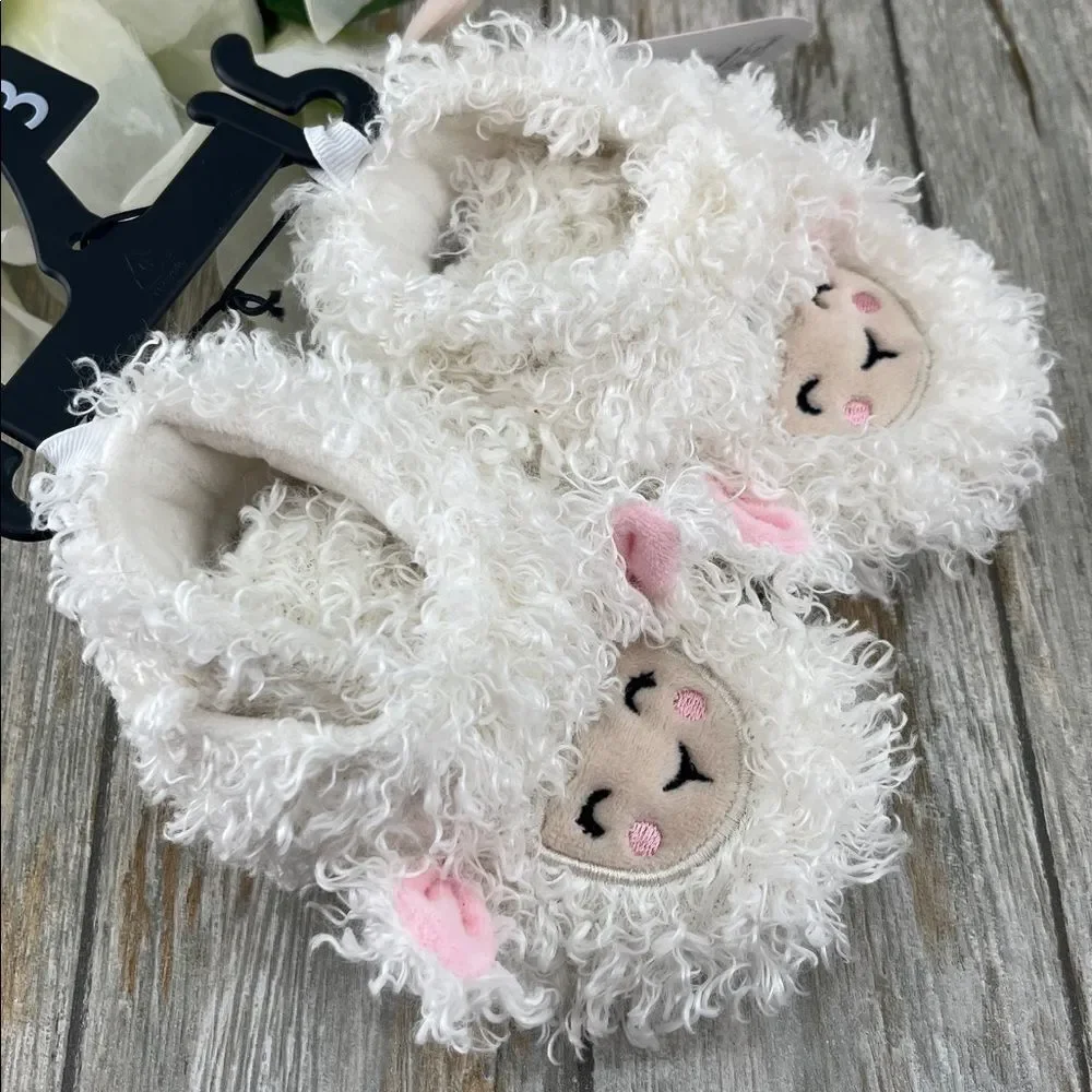 Baby Girls Llama Bootie Slippers Shoes Size 3